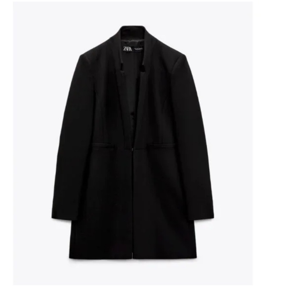 ZARA INVERTED LAPEL FROCK COAT